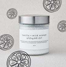 Load image into Gallery viewer, Vanilla + Wild Orange bath salts