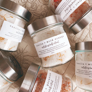 Vanilla + Wild Orange bath salts